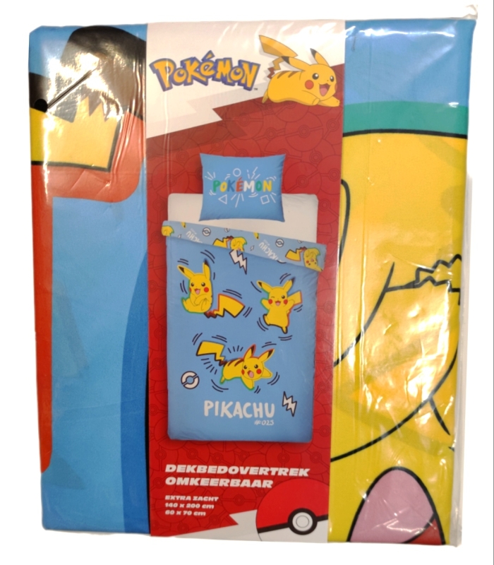Pokemon Bettwäsche Hellblau mit Pikachu